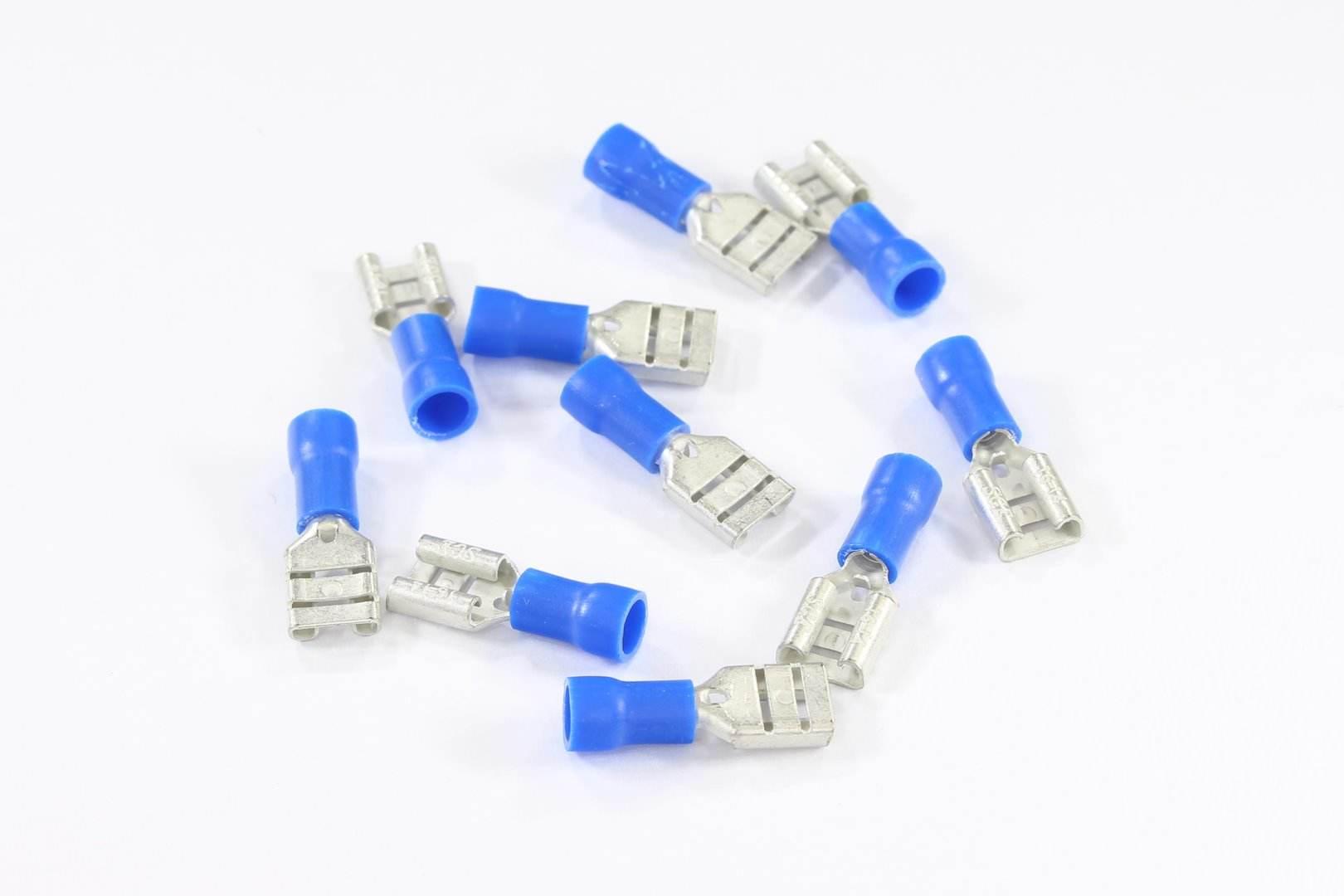 Konektor Płaski 6,3Mm Żeński Izolowany, 0,8Mm, 1,5-2,5Mm, Kpl. 10Szt.