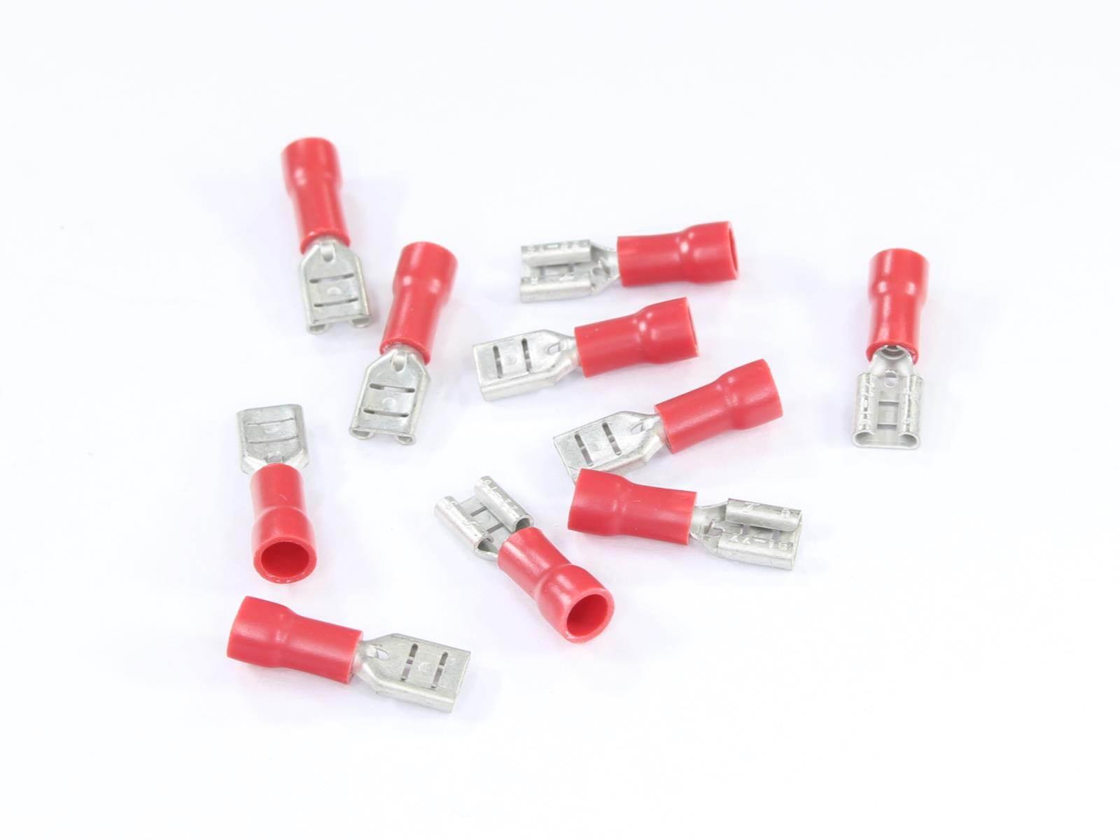 Konektor Płaski 4,8Mm Żeński Izolowany 0,4Mm 0,5-1Mm Kpl. 10Szt.