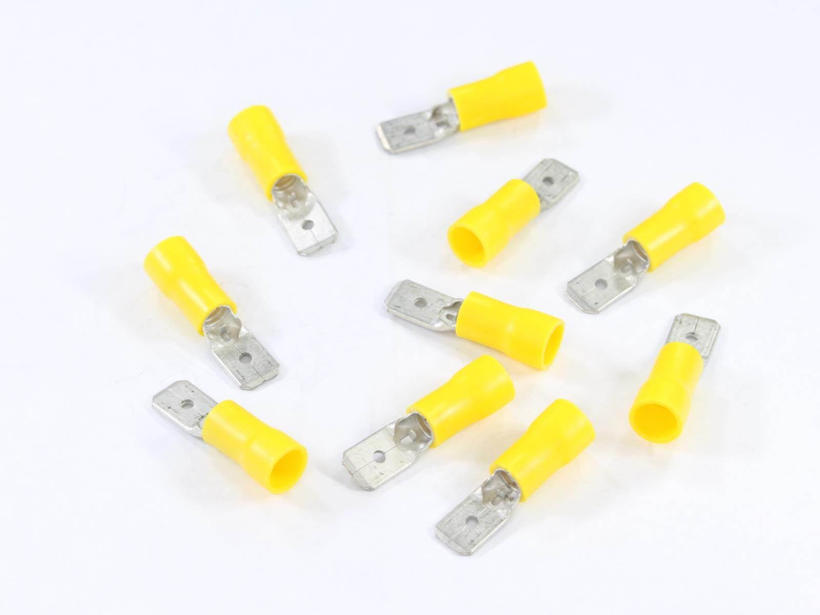 Konektor Płaski 6,3Mm Męski Izolowany 0,8Mm, 4-6Mm Kpl. 10Szt.
