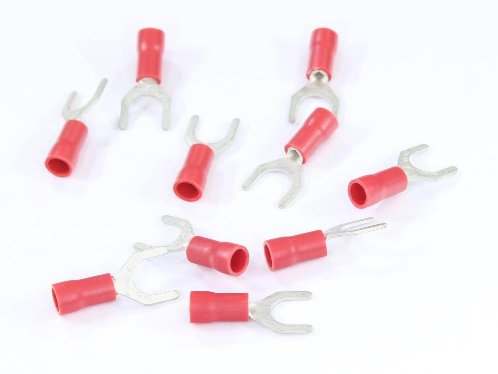 Końcówka Widełkowa M6 Izolowana 6,4Mm 0,5-1Mm 10Szt.