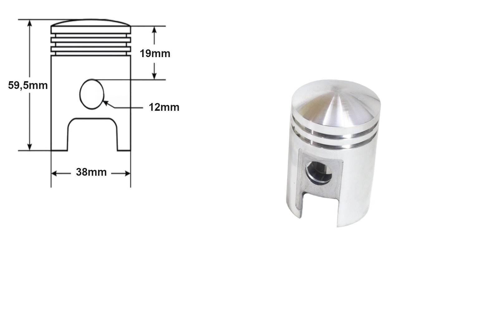Tłok Romet 38,00Mm Nominał Kpl. Win - zdjęcie 2