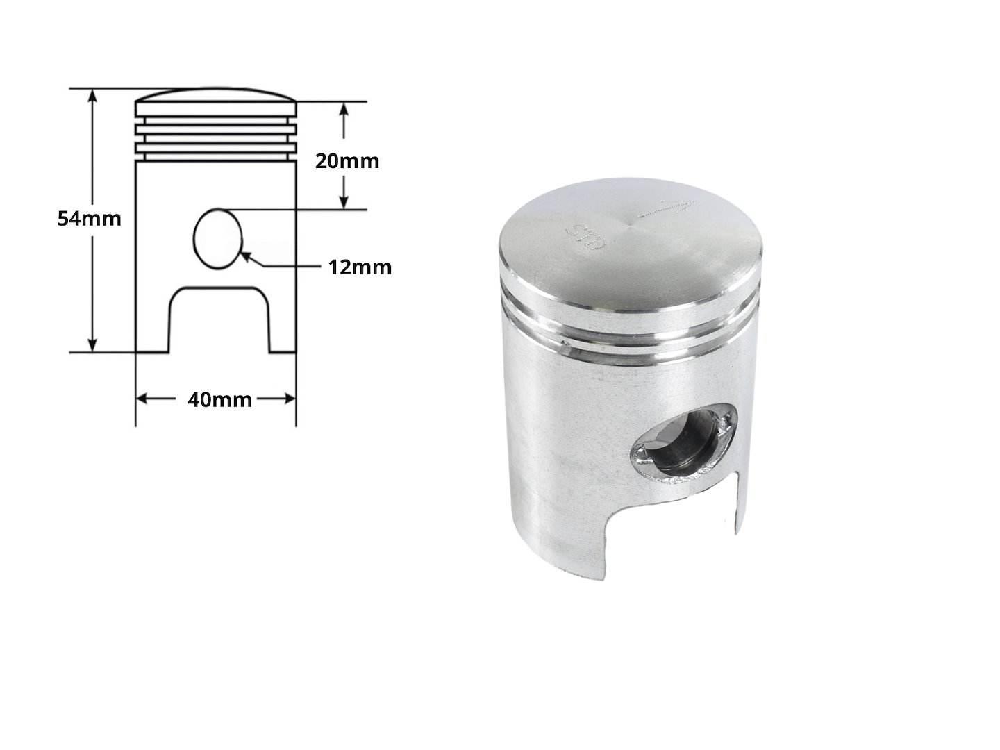Cylinder Piaggio Vespa/Zip Aprilia Derbi Gilera 50 40Mm Pin 12Mm 2T Pasuje - zdjęcie 6