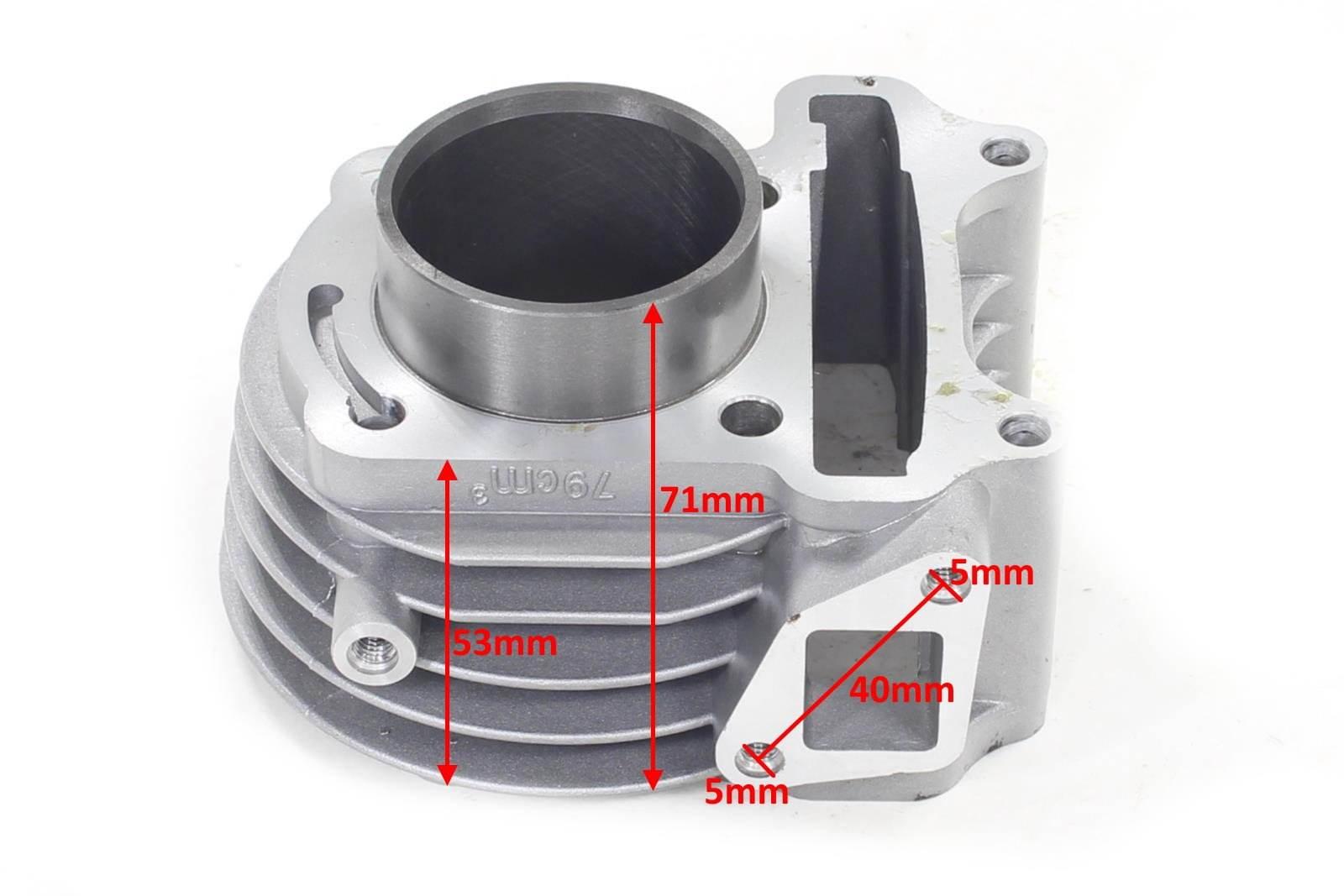Cylinder Kymco Romet Motobi Gy6-80 47Mm 4T Pin 13Mm Sa Pasuje Do: Baotian-B - zdjęcie 2