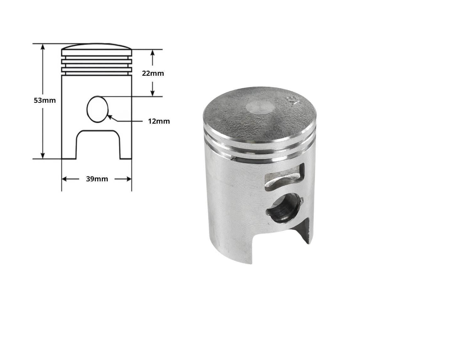 Cylinder Honda Sfx/Sgx/Sh/Sj/Szx 50 39Mm Pin 12Mm 2T Pasuje Do: Honda Sfx/S - zdjęcie 6