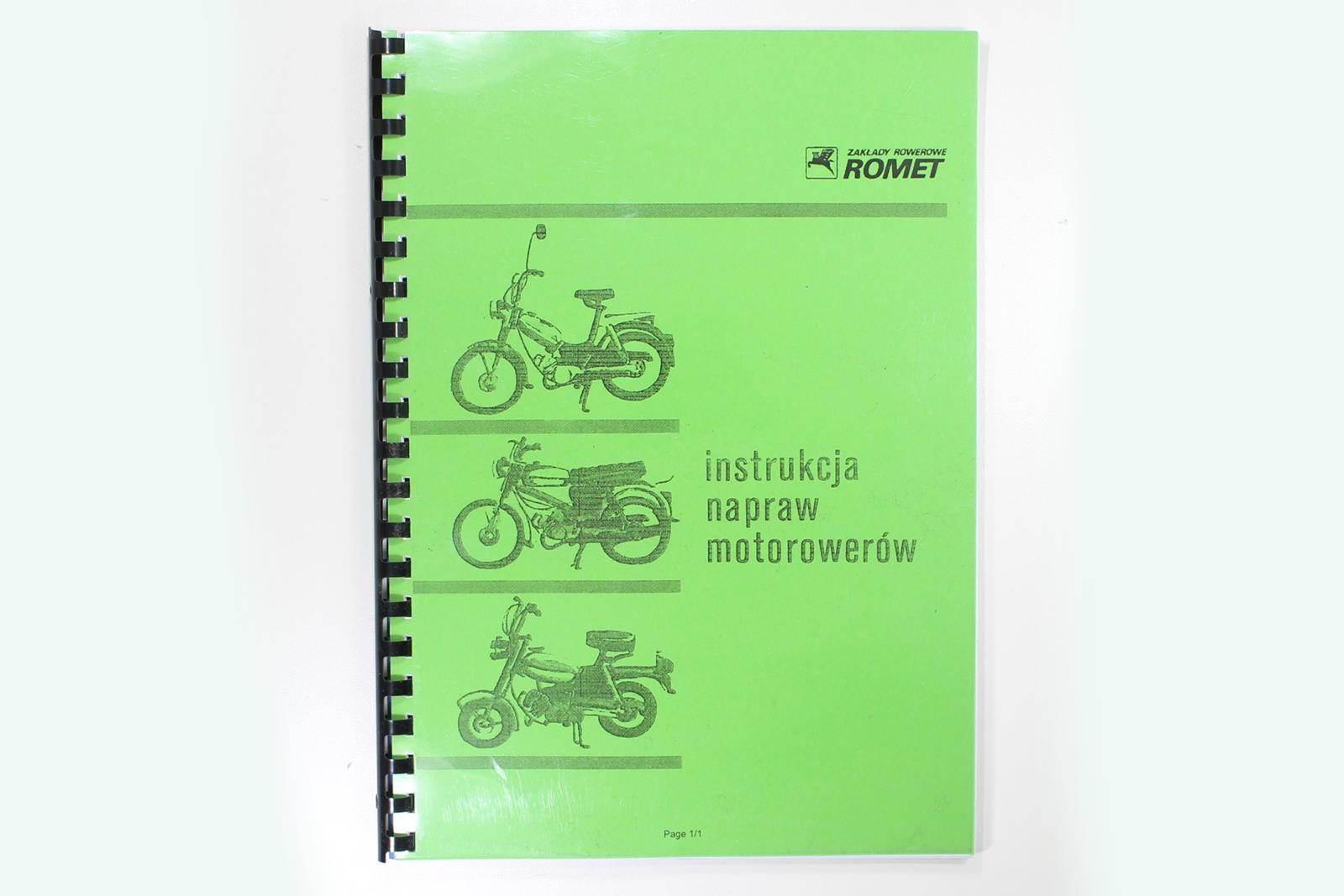 Katalog Instrukcja Napraw Romet Komar Motorynka Ogar