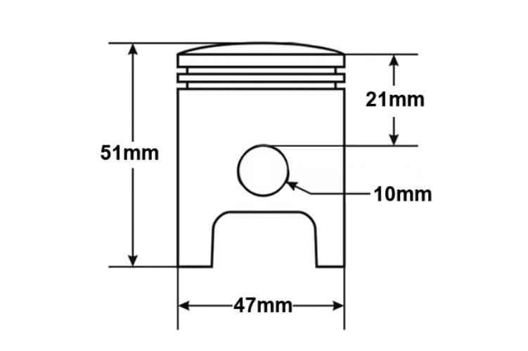 Cylinder Yamaha Bws 70 47Mm Pin 10Mm Hw - zdjęcie 9