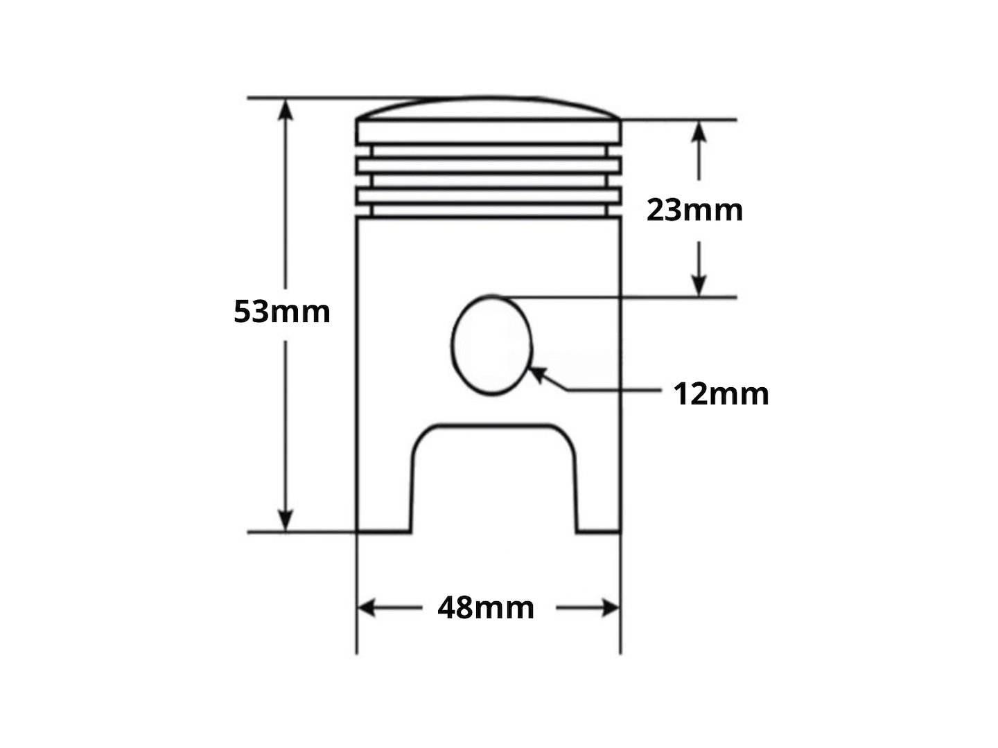 Cylinder Honda Dio 90 48Mm Pin 12Mm Hw - zdjęcie 9