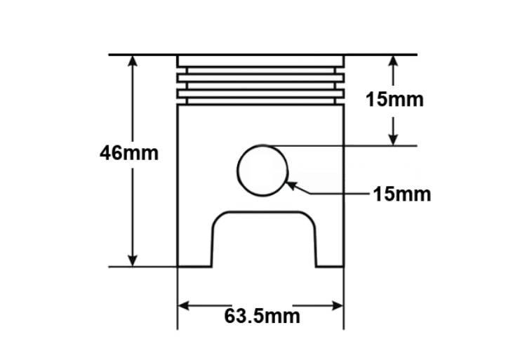 Cylinder Atv 200 Cg 63,50Mm Pin 15Mm Ac Bashan - zdjęcie 9