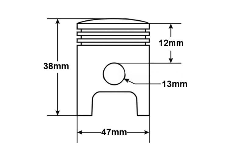 Cylinder Piaggio Fly 70 47Mm Ac 4V 4T Pin 13Mm Liberty Vespa Zip Derbi Atla - zdjęcie 9