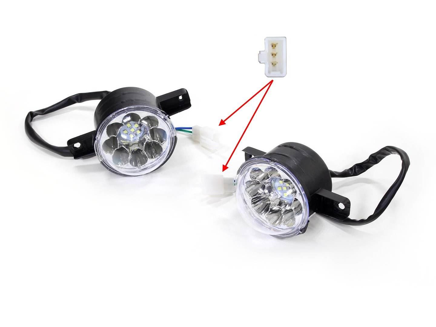 Lampa Przód Atv 125 Led Okrągła Kpl. Fuxin Wb - zdjęcie 2