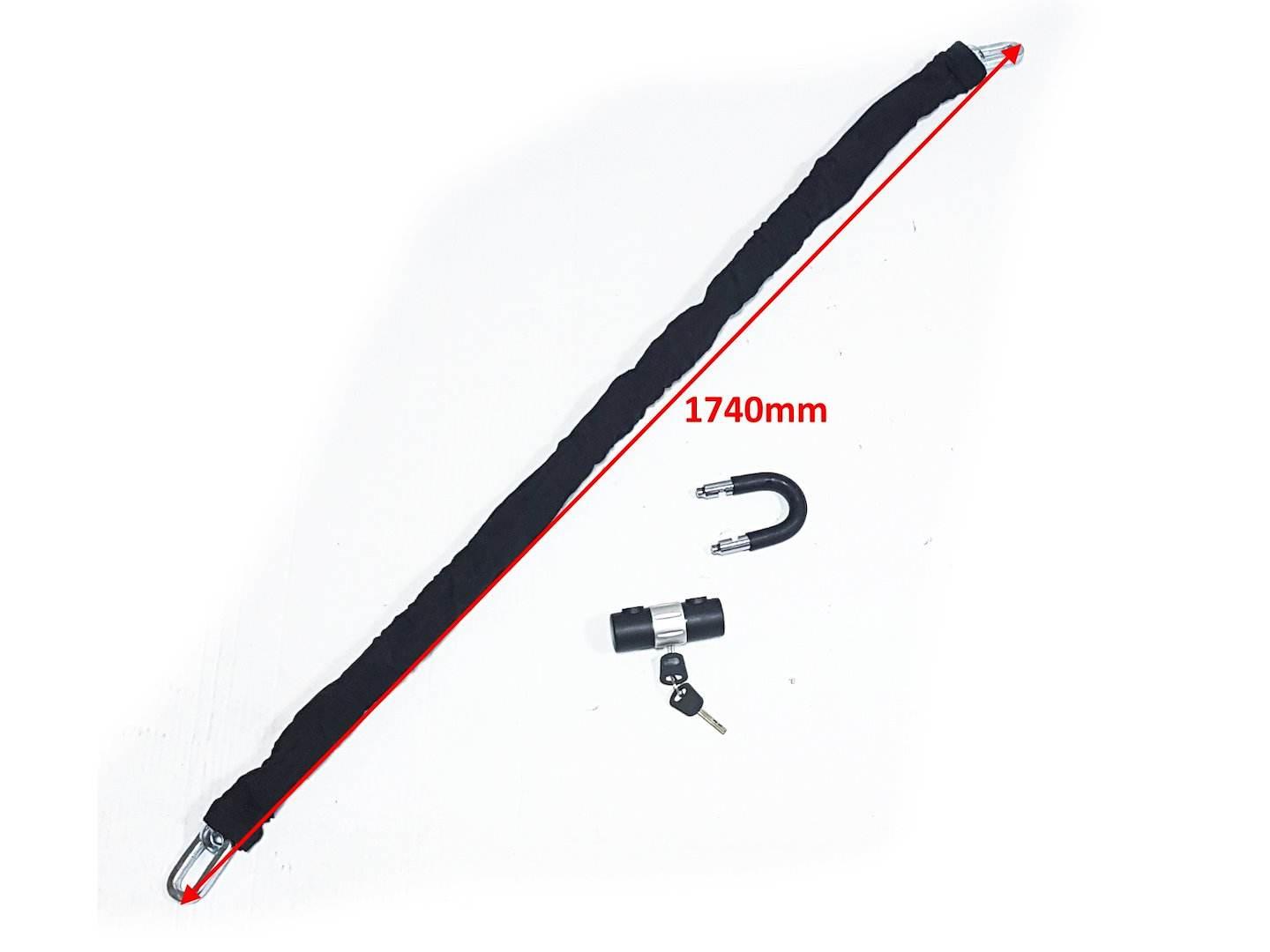 Blokada Przeciwkradzieżowa Łańcuch + Kłódka Oxf-017 10Cm*10Cm*1.8M Ox - zdjęcie 2