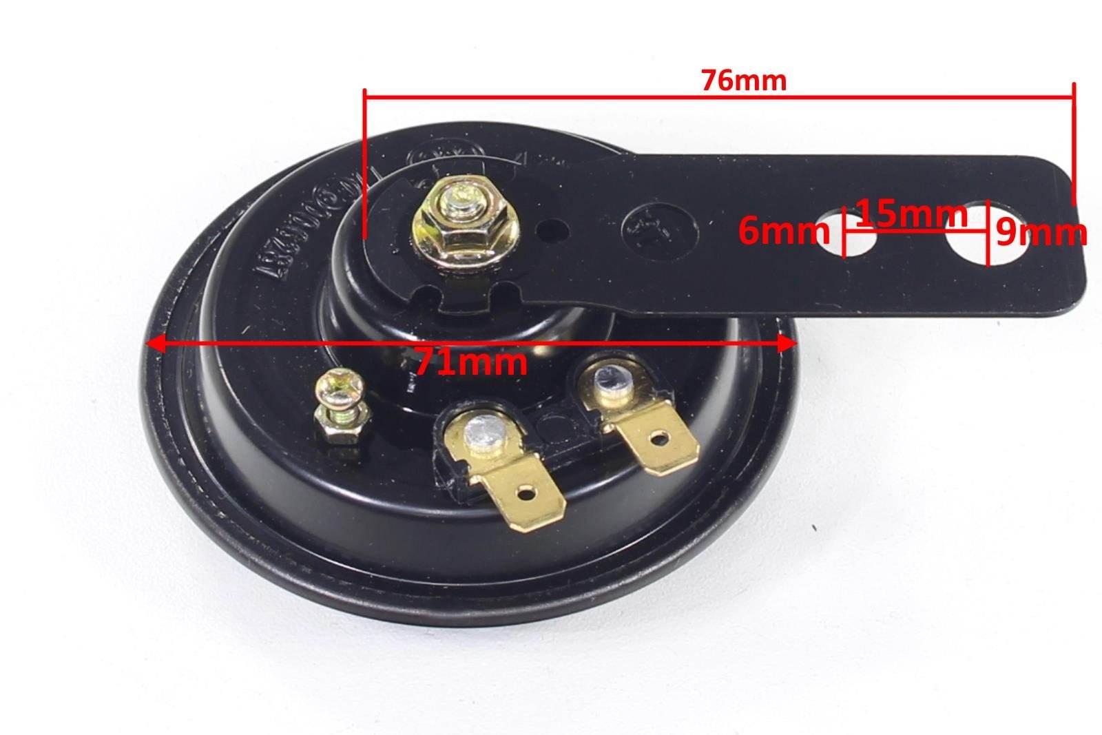 Sygnał Dźwiękowy Klakson 12V 1.5A Czarny Oxf-1502 Ox - zdjęcie 3