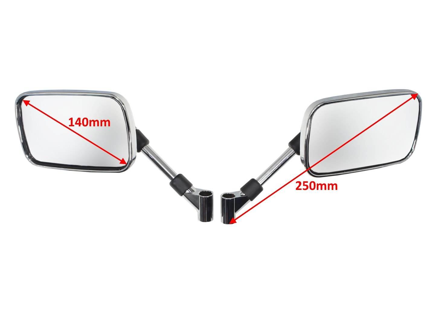 Lusterka Motocyklowe Skuter Atv Motorower Chrom M10 Oxf-1442 E9 - zdjęcie 2