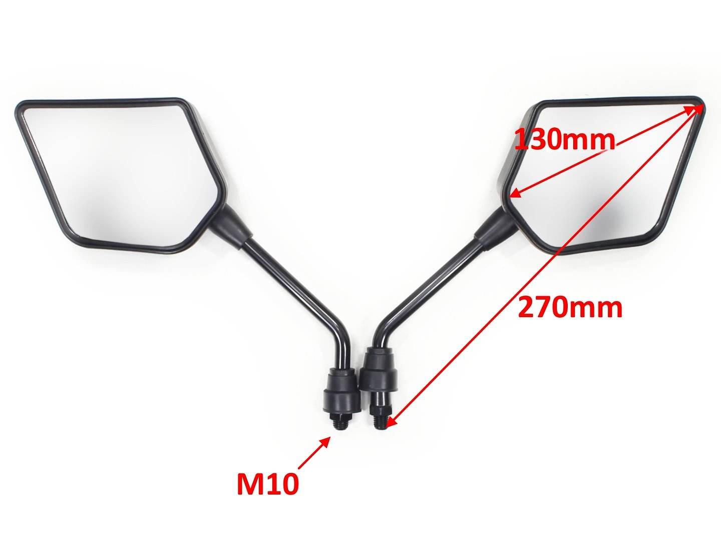 Lusterka Motocyklowe Skuter Atv Cross Sport Czarne M10 Oxf-1444 E4 Ox - zdjęcie 2