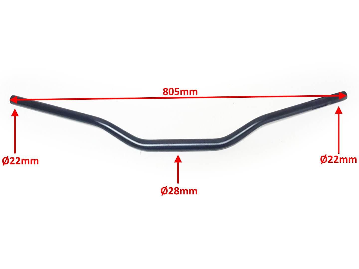 Kierownica Motocyklowa Fatbar Cross Enduro Atv Czarny Mat 22Mm Oxf-158 - zdjęcie 2