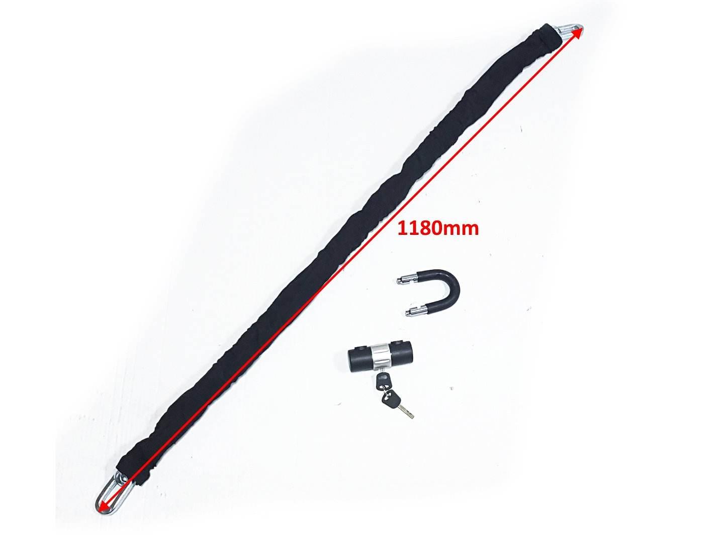Blokada Przeciwkradzieżowa Łańcuch/Kłódka 1.2M Oxf-332 Dł. 10Cm*10Cm*1.2M O - zdjęcie 3