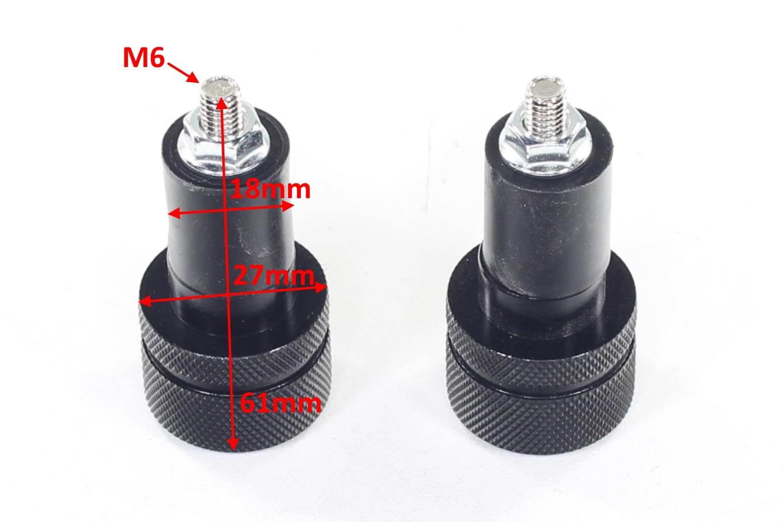 Końcówki Kierownicy Ciężarki Czarne 18Mm Oxf-013 Kpl.ox - zdjęcie 2