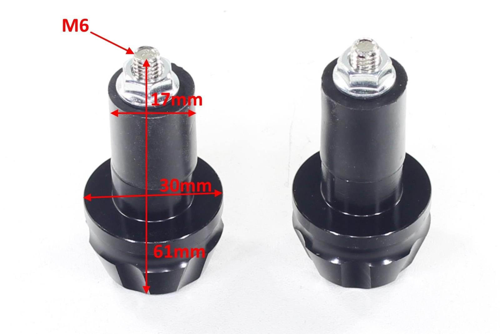 Końcówki Kierownicy Ciężarki Czarne 17Mm Oxf-092 Kpl.ox - zdjęcie 2