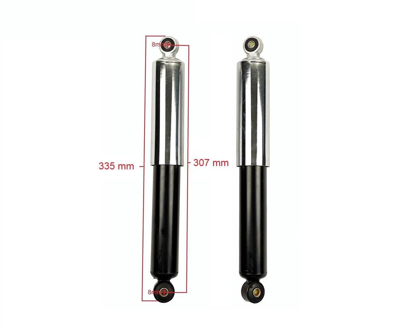 Amortyzatory Tył Simson Kr51 Sr50 S50 S51 S70 Szklankowe Chromowane 307Mm S - zdjęcie 2
