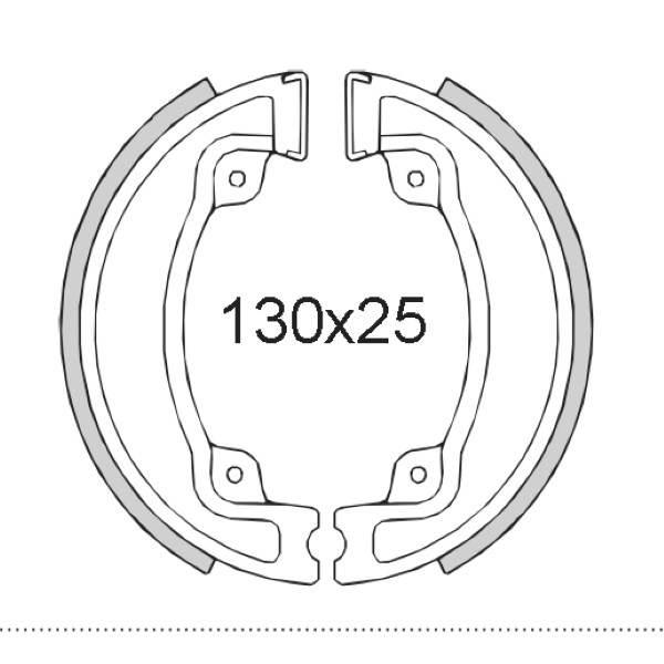 Szczęki Hamulcowe Tył Honda Cn 250 Peugeot Elyseo 130X25Mm Rms Pasuje Do Mo - zdjęcie 2
