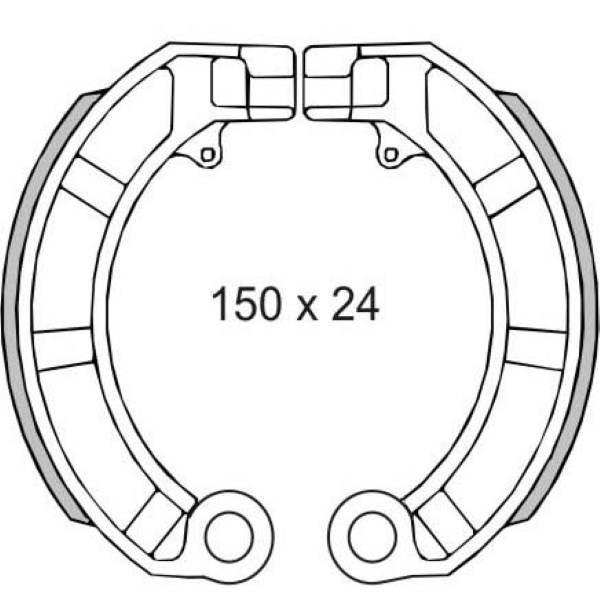 Szczęki Hamulcowe Piaggio Vespa Fl Px 50-125 150X24Mm Kpl.rms - zdjęcie 3