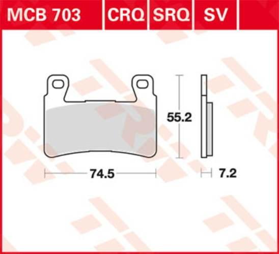 Klocki Hamulcowe Trw Mcb703Sv Honda Cb Cbr Vtr - zdjęcie 2
