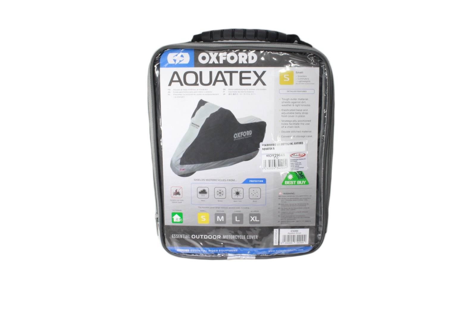 Pokrowiec Na Motocykl Oxford Aquatex S Kolor Srebrny Wodoodporny