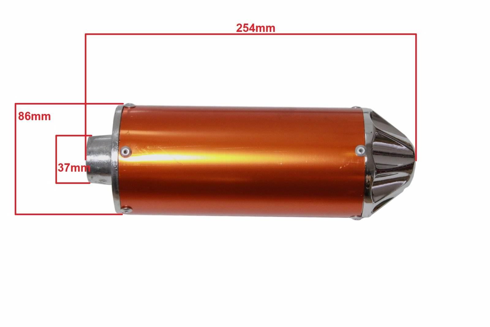 Tłumik Atv 110/125 Pojedyńczy Złoty Kpl. Bri - zdjęcie 2