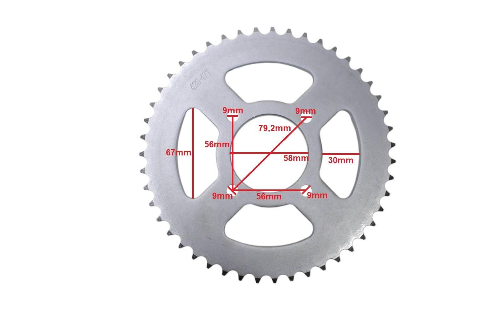 Zębatka Tył 428-47Z Street Motorower - zdjęcie 2