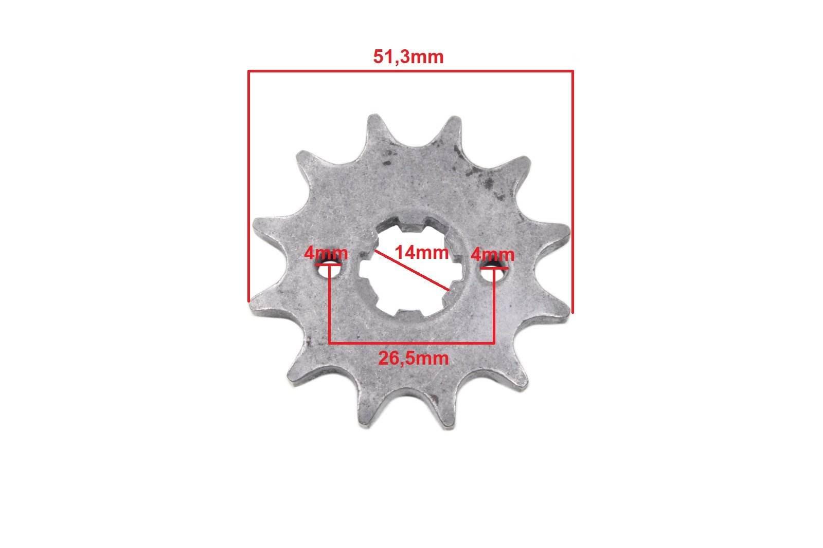 Zębatka Przód 428-12Z 14X17Mm Atv Street Hb - zdjęcie 2