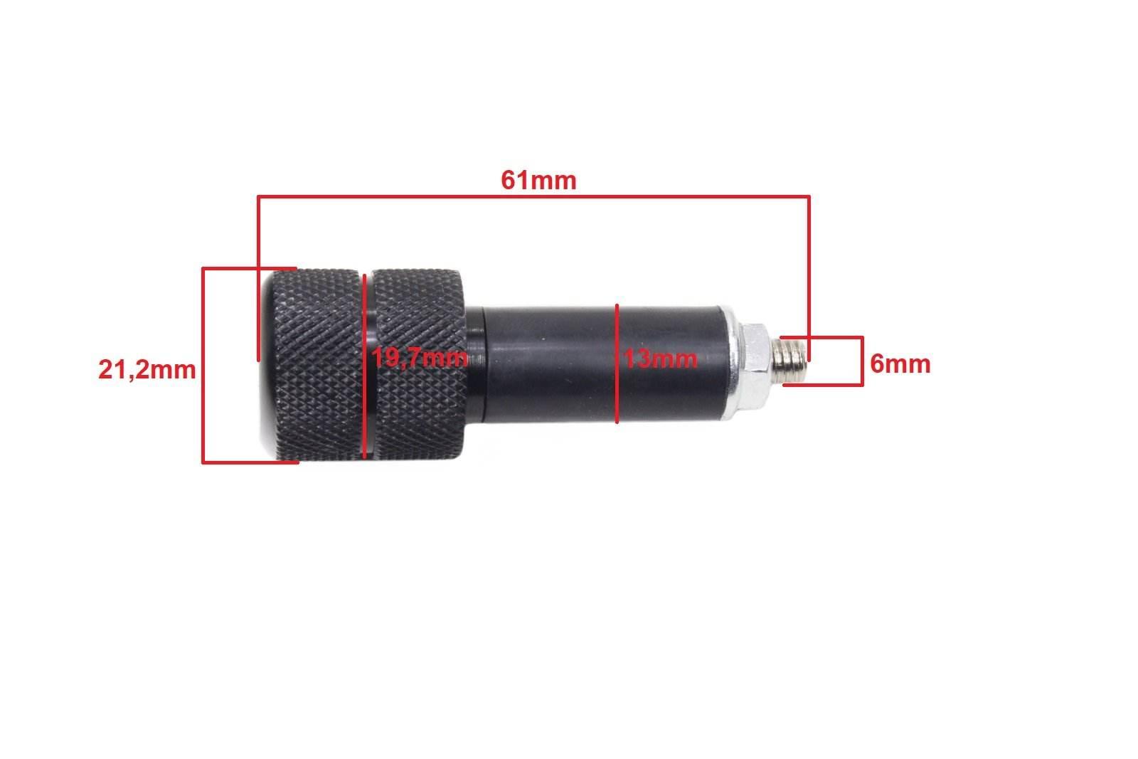 Końcówki Kierownicy Ciężarki Czarne 13Mm Kpl.ox - zdjęcie 2