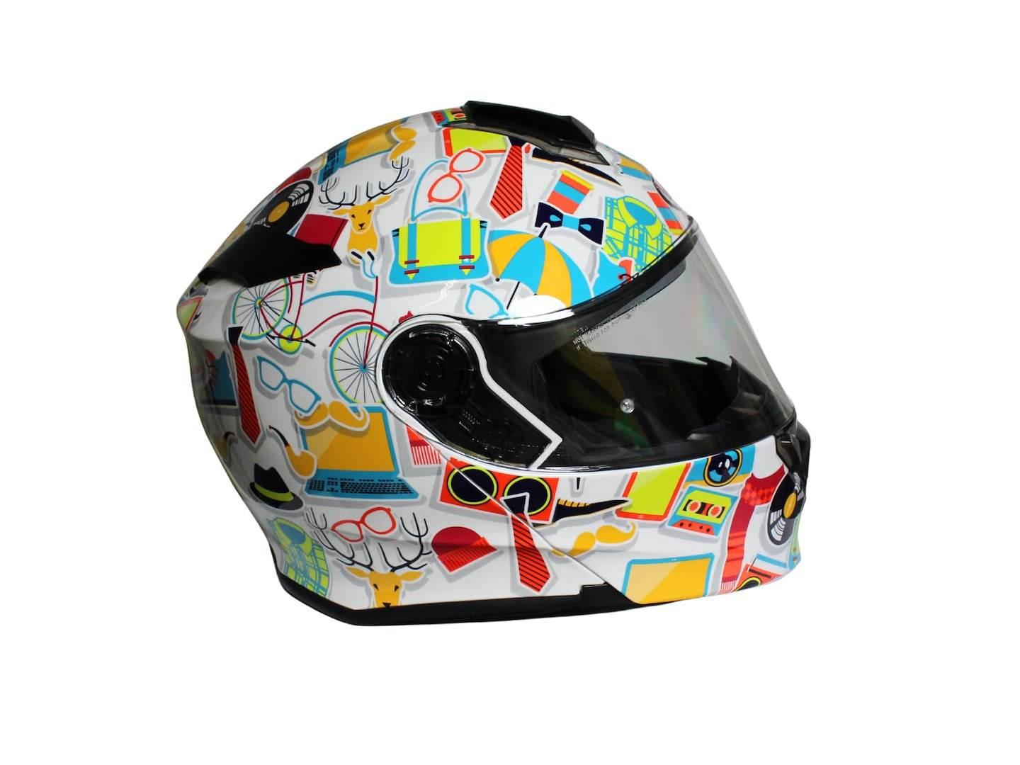 Kask Vcan H271 White Modern S - zdjęcie 4