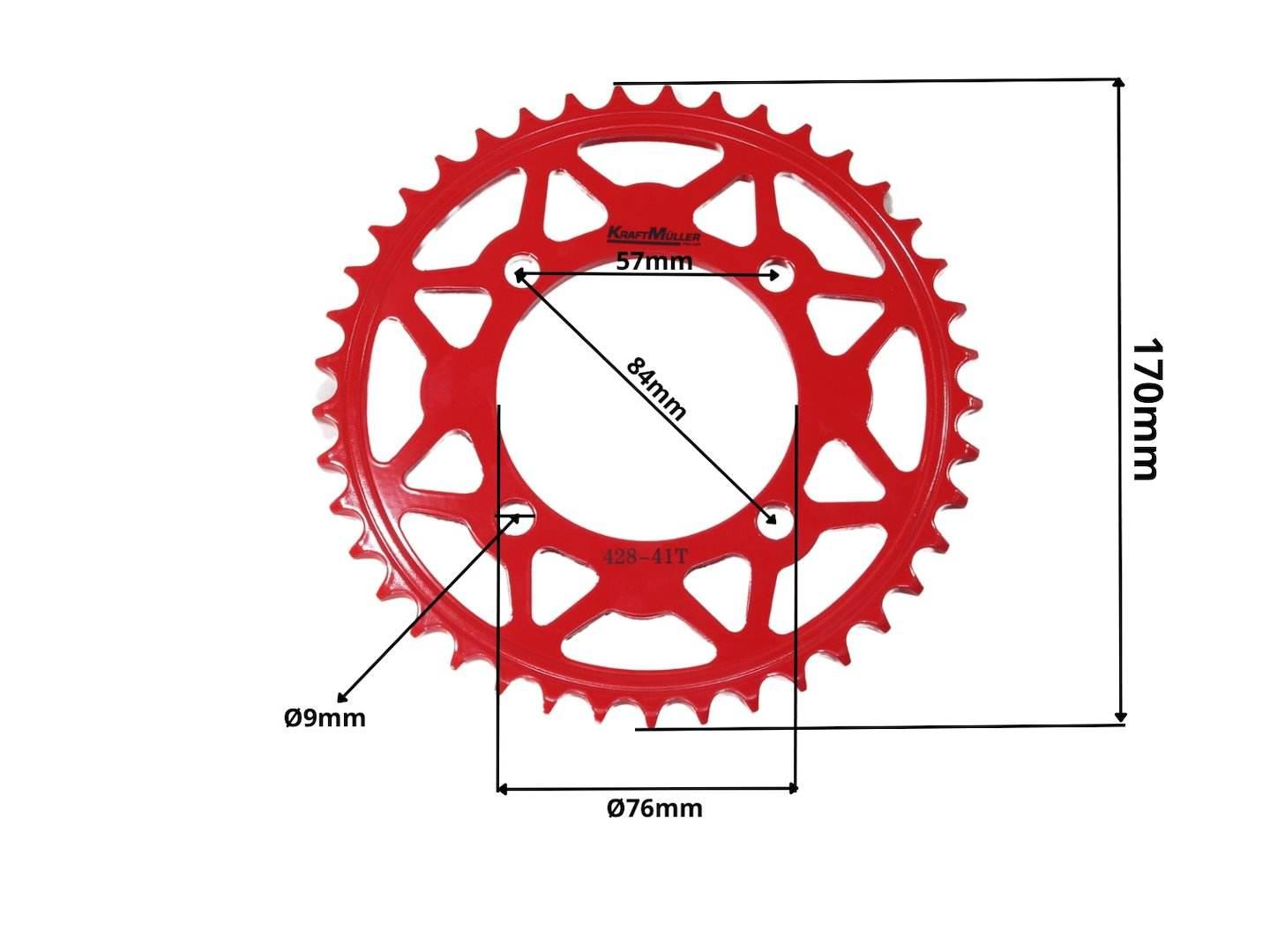 Zębatka Tył 428-41Z Cross 200/250 Czerwona Hb - zdjęcie 2