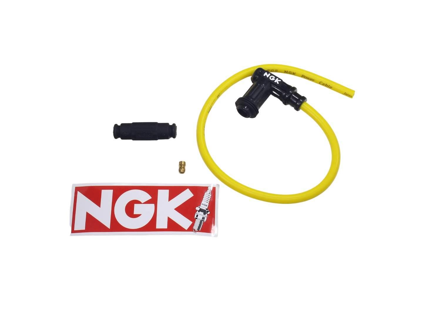 Przewód Wysokiego Napięcia Z Fajką 8Mm Silikonowy Ngk Żółty Hb