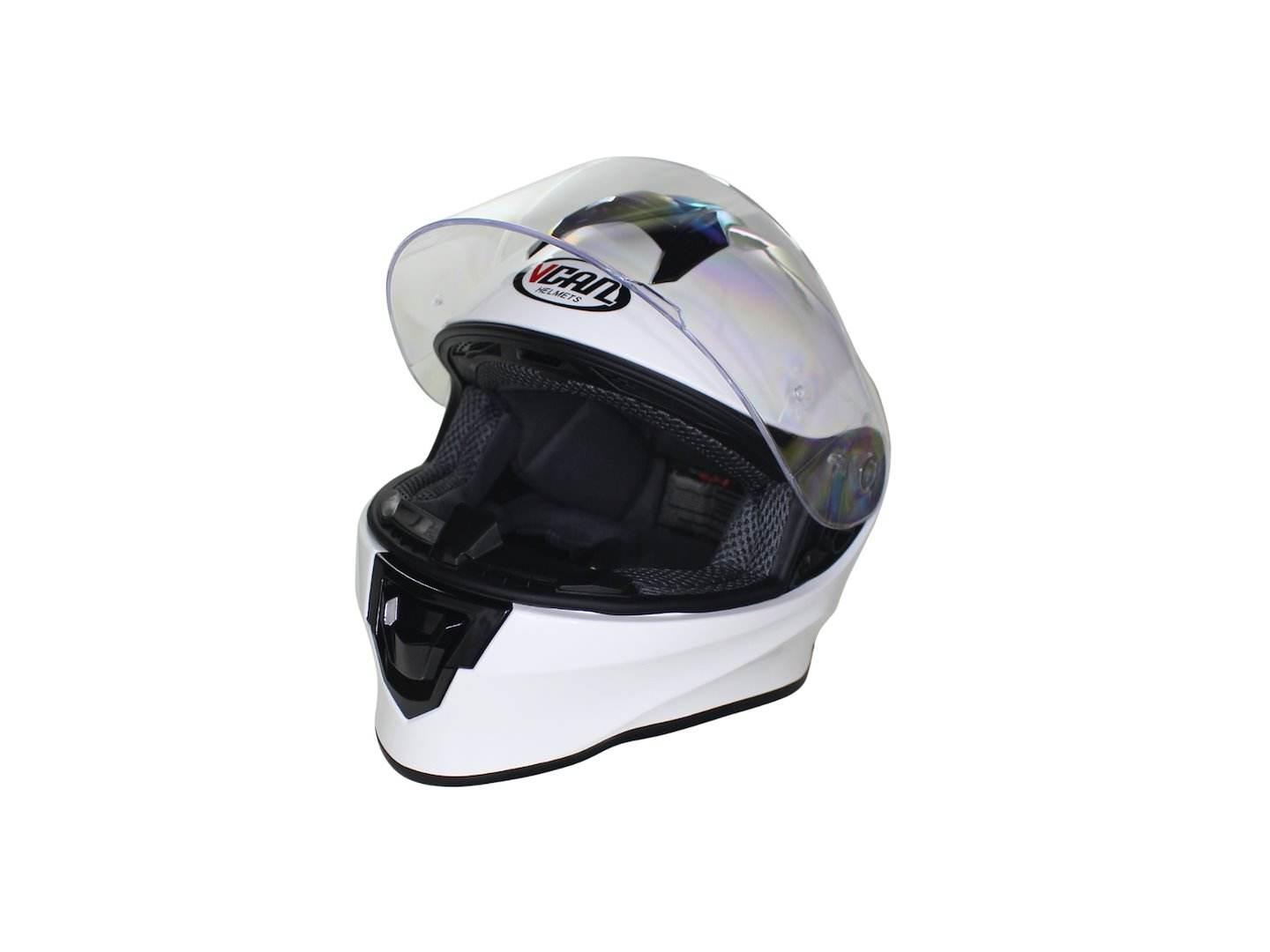 Kask Vcan H151 Gloss White Kid Ys 48 Junior Dziecięcy - zdjęcie 3