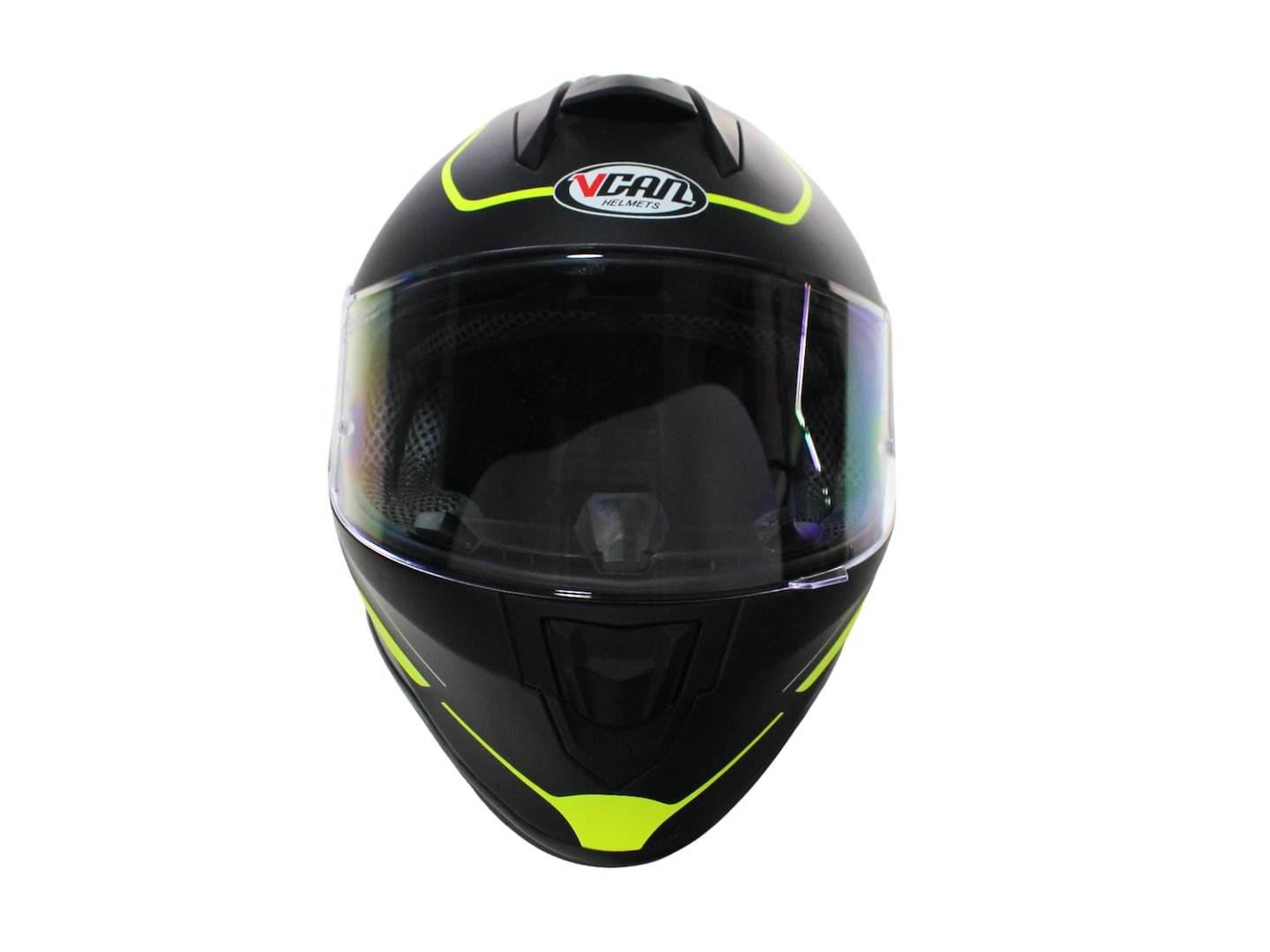 Kask Vcan H151 Matt Black Neon Yellow Kid Ym 49-50 Junior Dziecięcy - zdjęcie 2