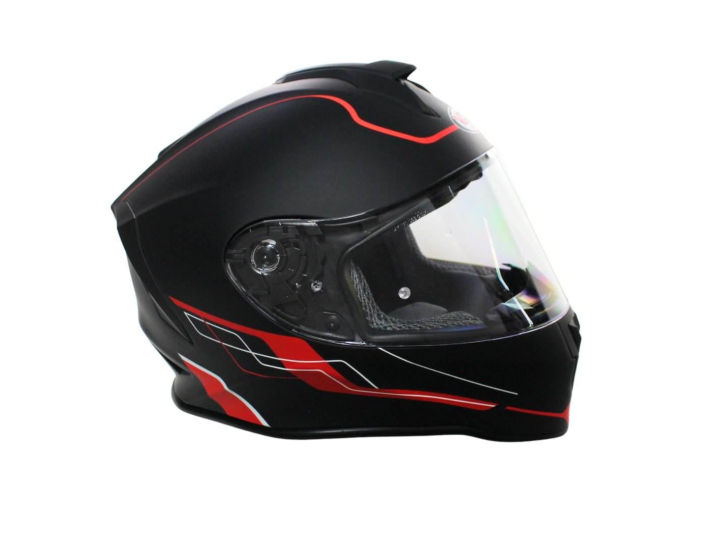 Kask Vcan H151 Matt Black Red Kid Ym 49-50 Junior Dziecięcy - zdjęcie 4