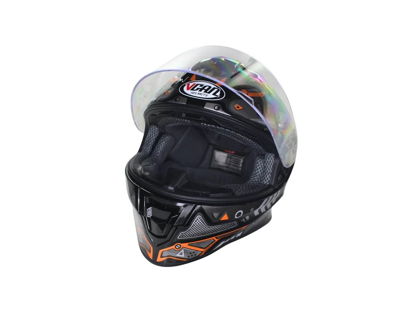 Kask Vcan H151 Black War Machine Gloss Kid Ys 48 Junior Dziecięcy - zdjęcie 3