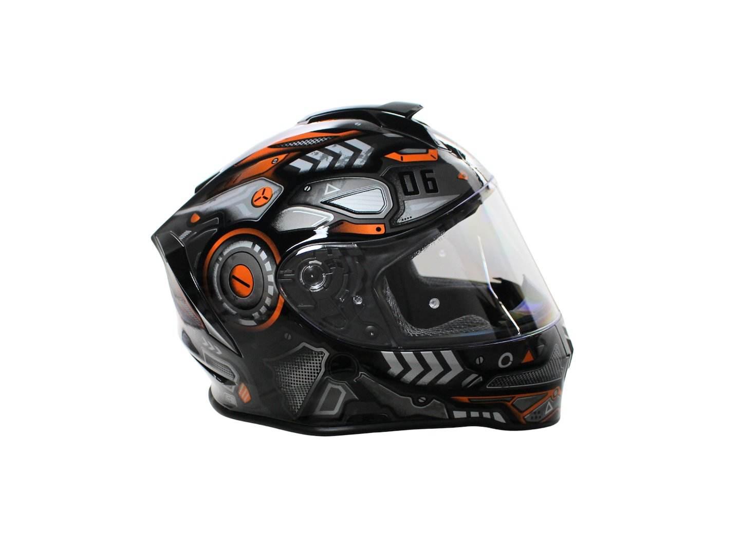 Kask Vcan H151 Black War Machine Gloss Kid Ym 49-50 Junior Dziecięcy - zdjęcie 4