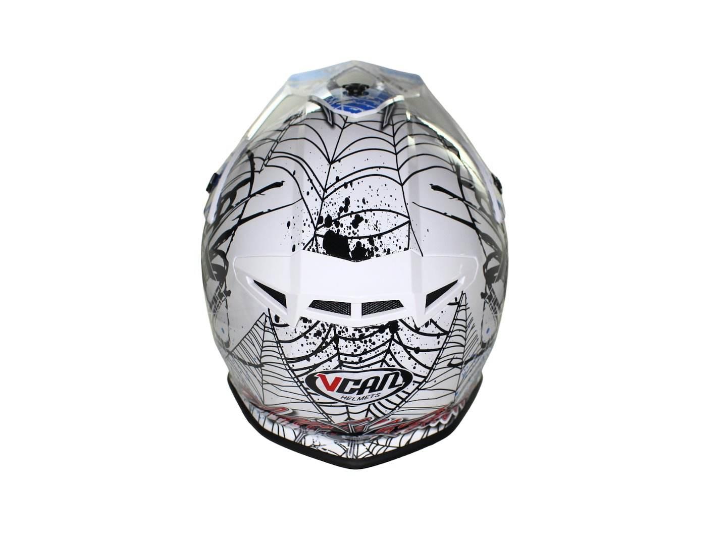 Kask Vcan H325 White Black Widow Blue L - zdjęcie 4