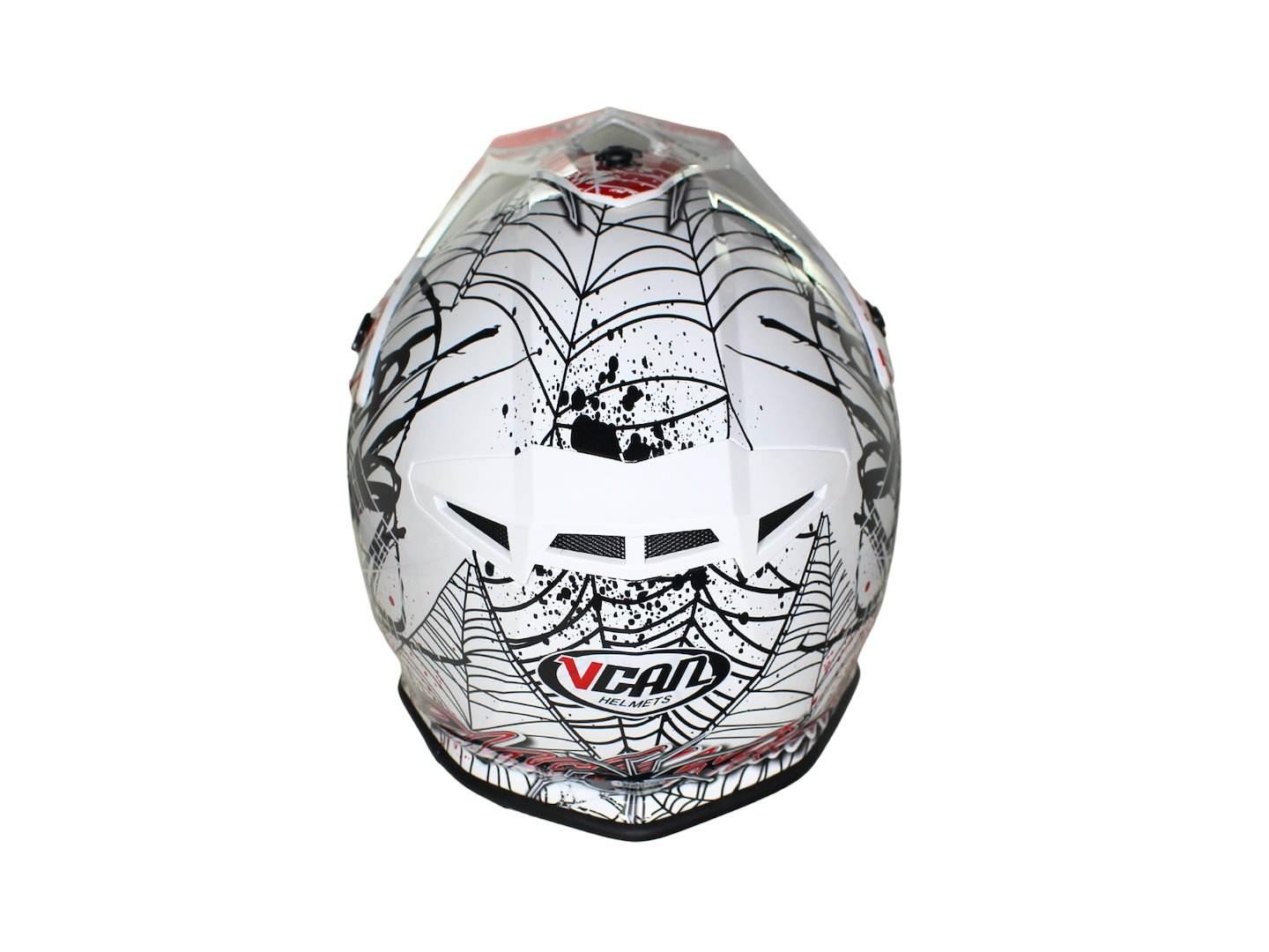 Kask Vcan H325 White Black Widow Red M - zdjęcie 4