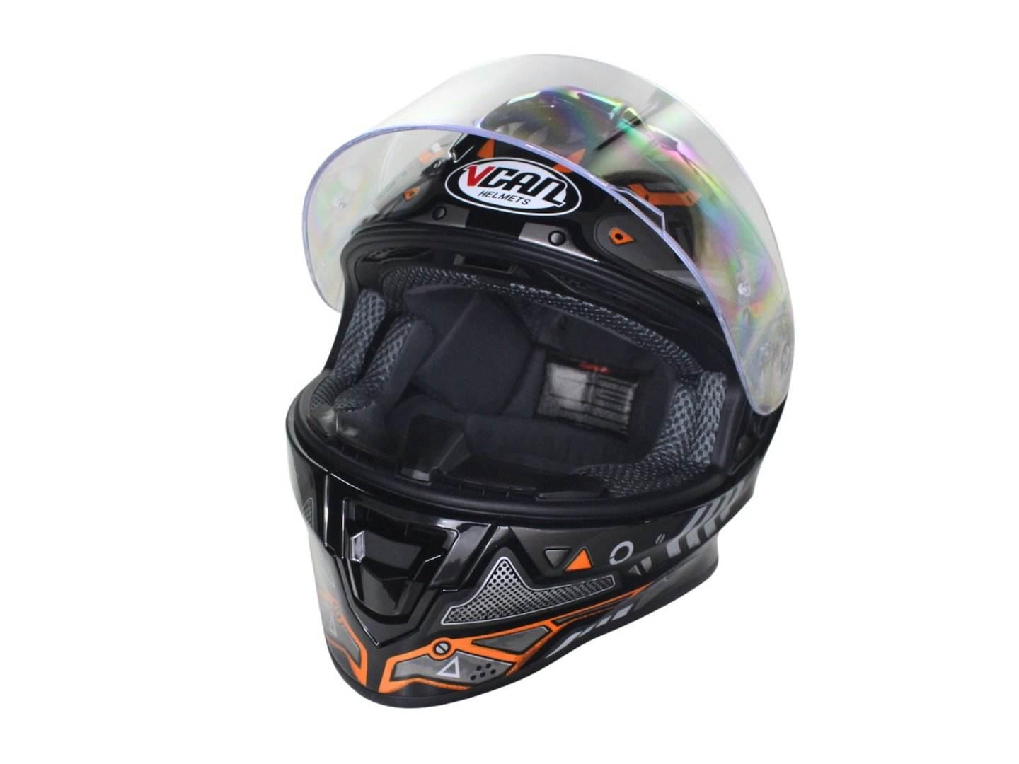 Kask Vcan H128 Black War Machine Gloss M - zdjęcie 3