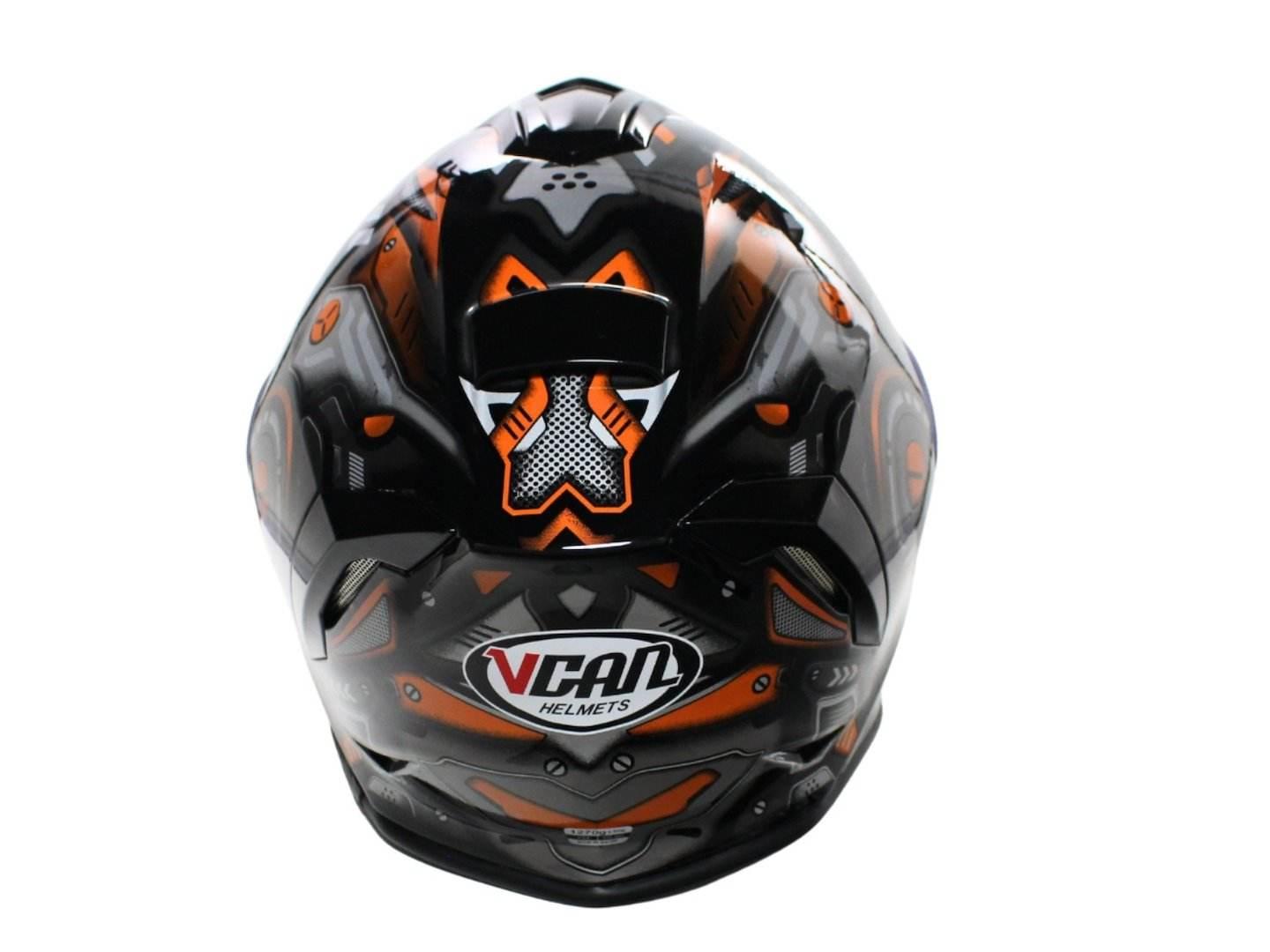 Kask Vcan H128 Black War Machine Gloss L - zdjęcie 5