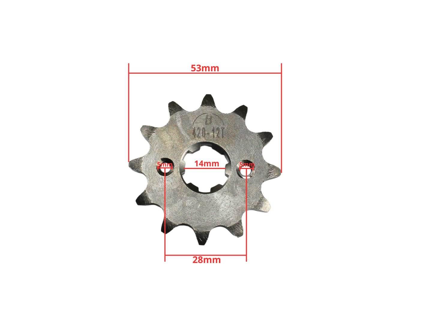 Zębatka Przód 420-12Z 14X17Mm Atv 110/125 - zdjęcie 2
