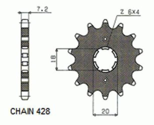 Zebatka napedowa sunstar sunf207-14
