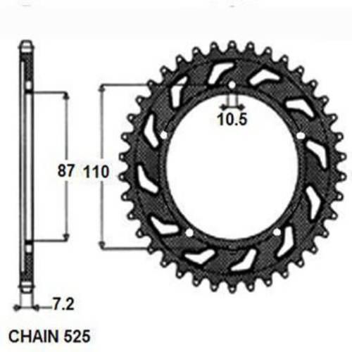 Zebatka napedzana stalowa sunstar sunr1-4383-47 (wycofana z produkcji)