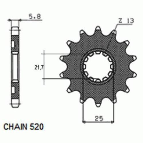 Zebatka napedowa sunstar sunf3a1-13