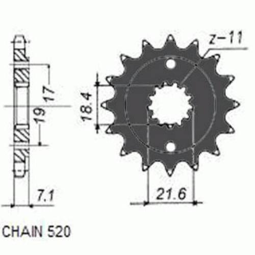 Zebatka napedowa sunstar sunf361-13