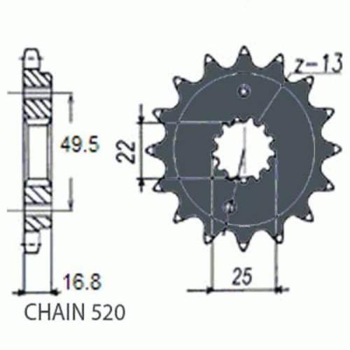 Zebatka napedowa sunstar sunf397-14