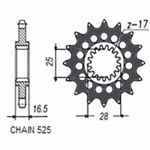 Zebatka napedowa sunstar sunf427-17